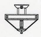 Arroyo Craftsman PIH-12CR-BZ - 12" prairie inverted ceiling mount