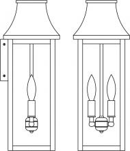 Arroyo Craftsman PRW-7LRM-RC - 7" Providence long body flush wall mount