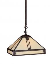 Arroyo Craftsman PSH-12AM-BZ - 12" prairie stem hung pendant