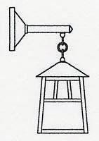 Arroyo Craftsman RB-8AM-BK - 8" raymond wall mount