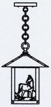 Arroyo Craftsman TRH-9HSTN-P - 9" timber ridge pendant with horse filigree