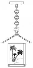 Arroyo Craftsman TRH-9PTOF-RB - 9" timber ridge pendant with palm tree  filigree