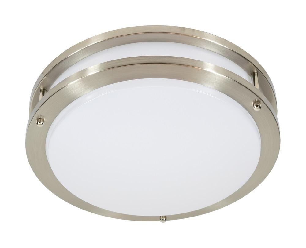 JESCO Flush Mount LED 12" Round Double Ring 15W 3000K 90CRI BN