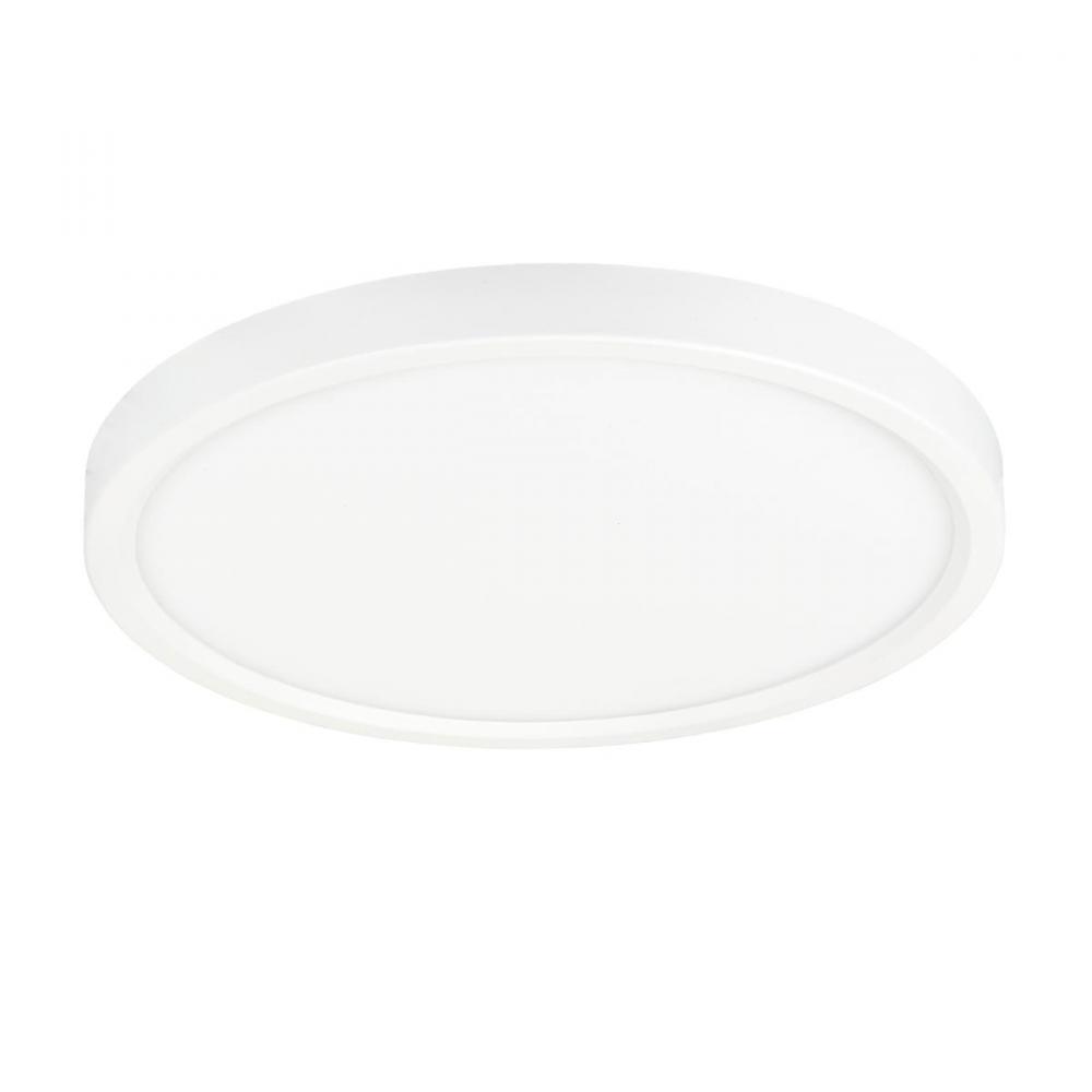 JESCO Flush Mount LED 7" Round Slim Trim 15W 5CCT 90CRI WH