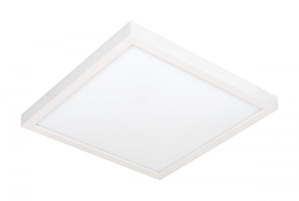 JESCO Flush Mount LED 12" Square Alum Slim Trim 22W 3CCT 90CRI WH