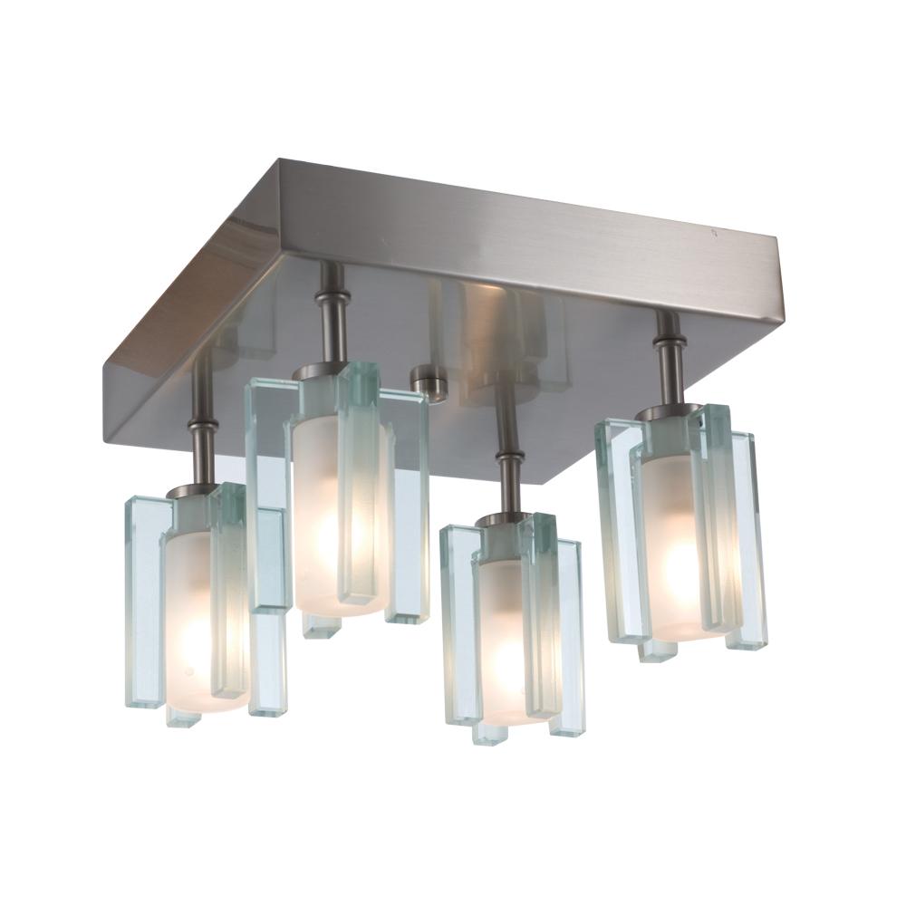 Four-Light Flush Mount Ceiling Light