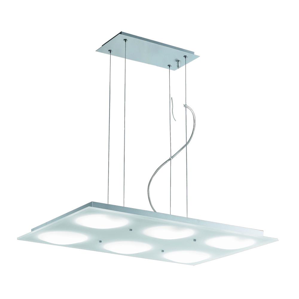 6-LightRectangular Adjustable Pendant LUMIDISQUE - Series 617.