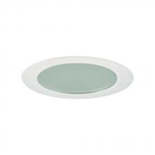 Jesco TM209WH - 4-inch Flat Shower Trim w. Frosted Glass