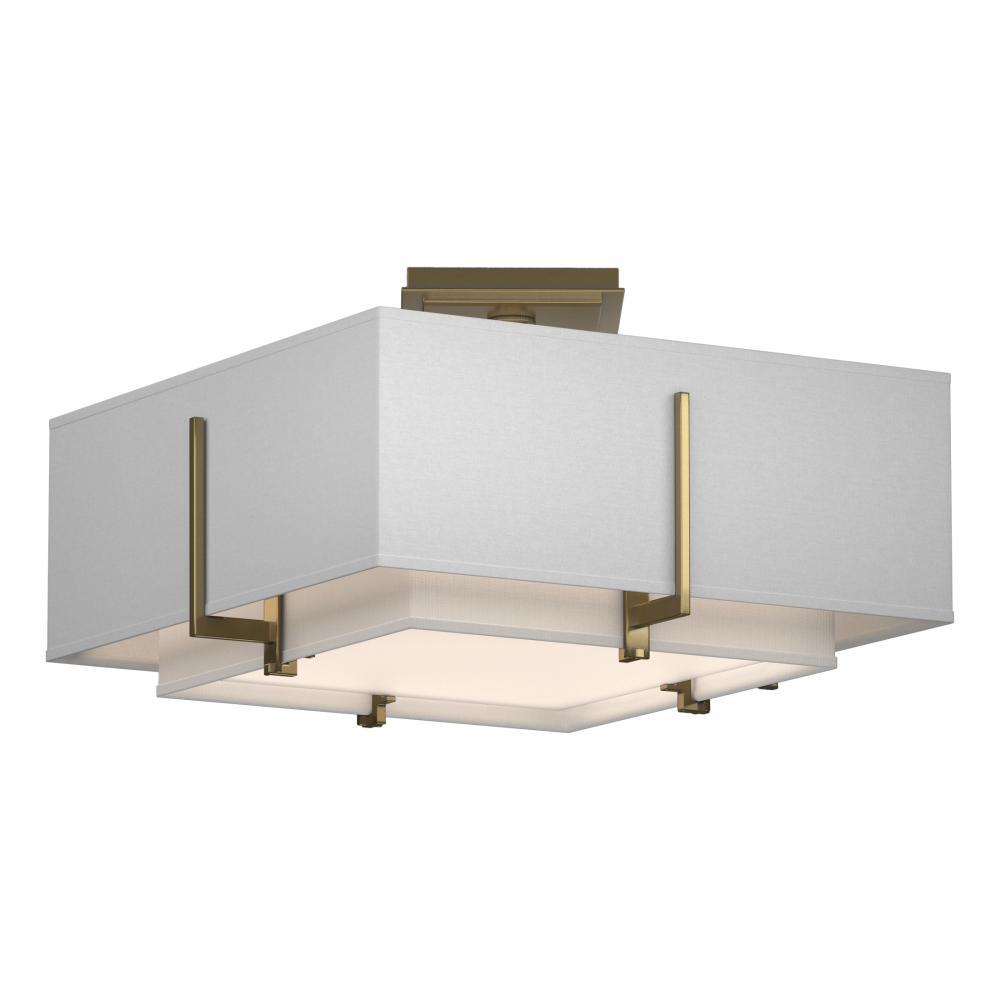 Exos Square Small Double Shade Semi-Flush