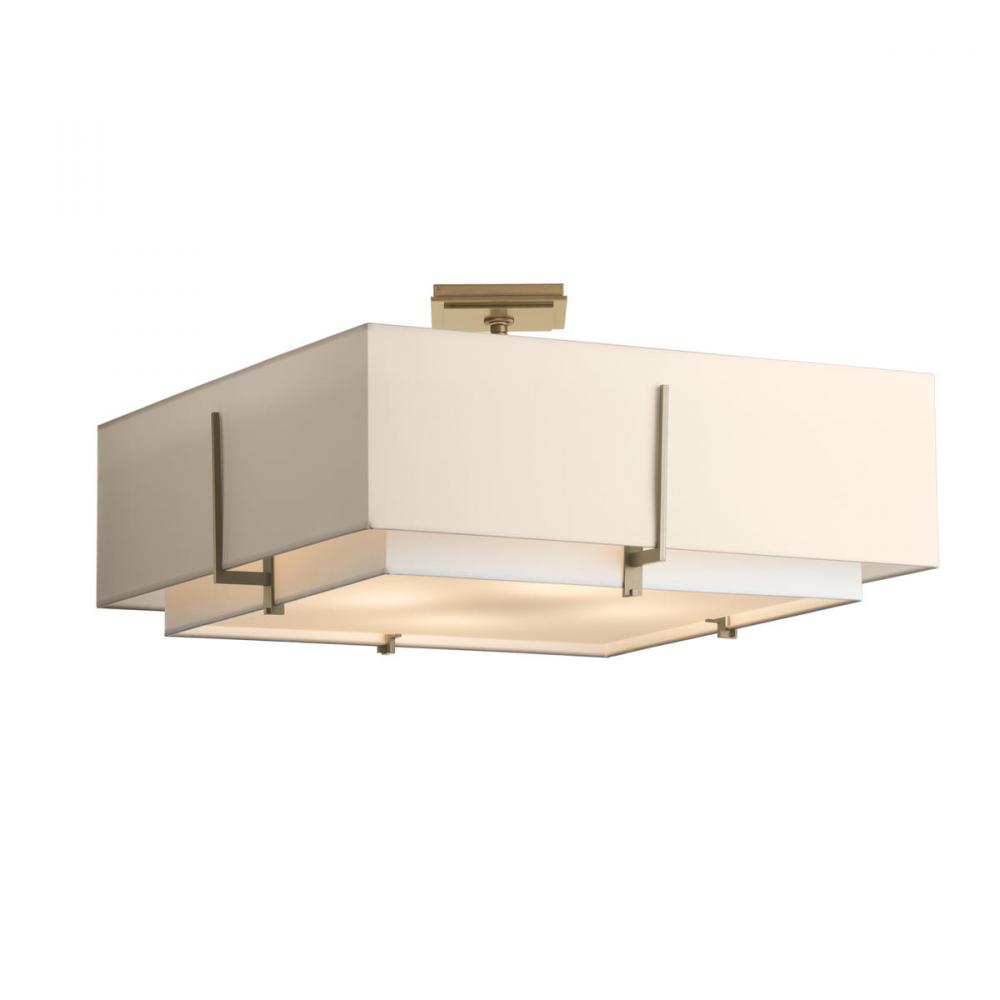 Exos Square Large Double Shade Semi-Flush