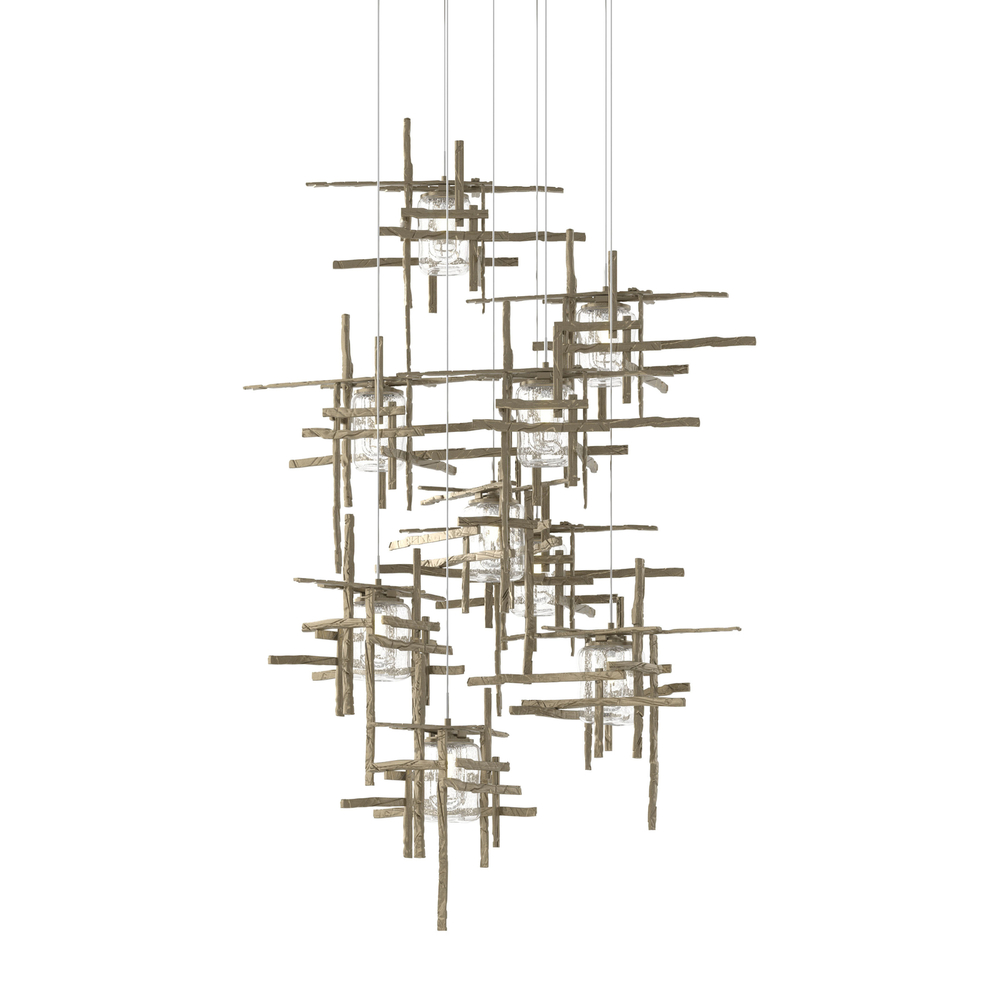 Tura 9-Light Seeded Glass Pendant