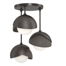 Hubbardton Forge 121374-SKT-14-07-GG0711 - Brooklyn 3-Light Double Shade Semi-Flush