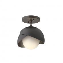 Hubbardton Forge 121377-SKT-14-10-GG0711 - Brooklyn 1-Light Double Shade Semi-Flush