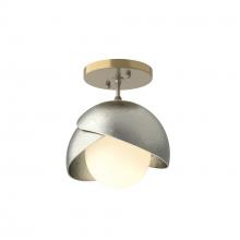 Hubbardton Forge 121377-SKT-86-85-GG0711 - Brooklyn 1-Light Double Shade Semi-Flush