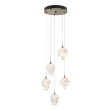 Hubbardton Forge 131137-SKT-LONG-84-WP0754 - Chrysalis 5-Light Small Crystal Pendant