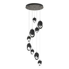 Hubbardton Forge 131142-SKT-LONG-20-BP0756 - Chrysalis 9-Light Mixed Crystal Pendant