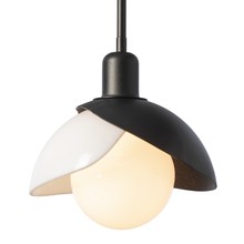 Hubbardton Forge 181184-SKT-MULT-14-BB0757 - Brooklyn Double Shade Art Glass Mini Pendant