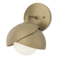 Hubbardton Forge 201374-SKT-84-84-GG0711 - Brooklyn 1-Light Double Shade Bath Sconce