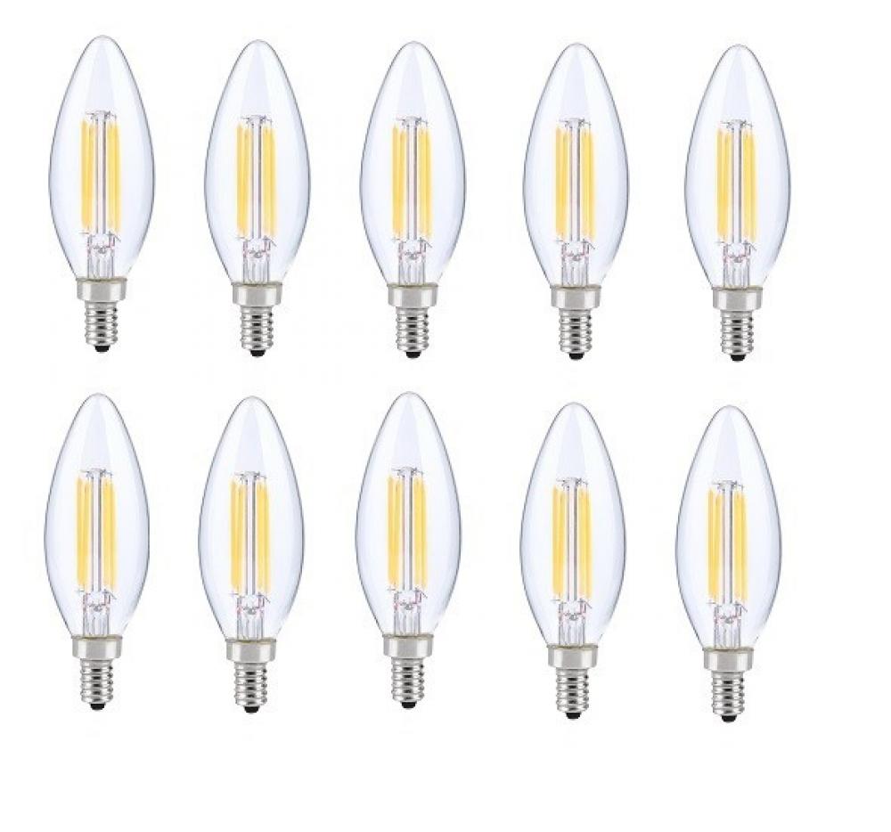 LED E12 Candelabra, Blunt Tip, 5000k, 300 Degree, CRI80, Es, UL, 6W, 60w Equivalent, 15000hrs