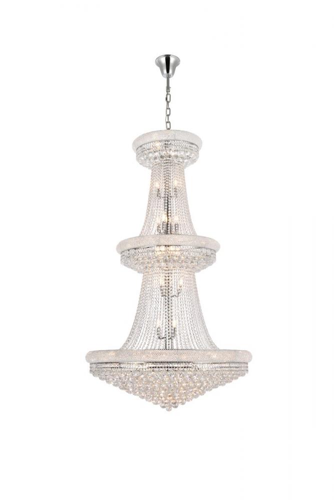 Primo 38 Light Chrome Chandelier Clear Royal Cut Crystal