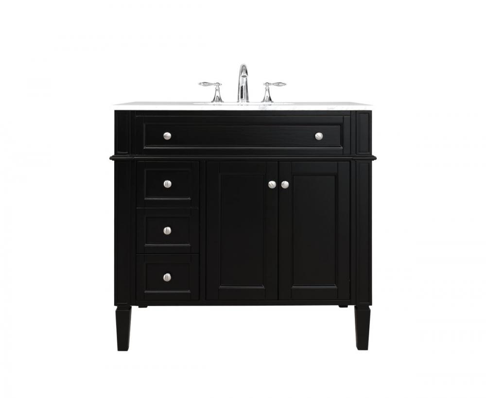 36 Inch Single Bathroom Vanity in Black