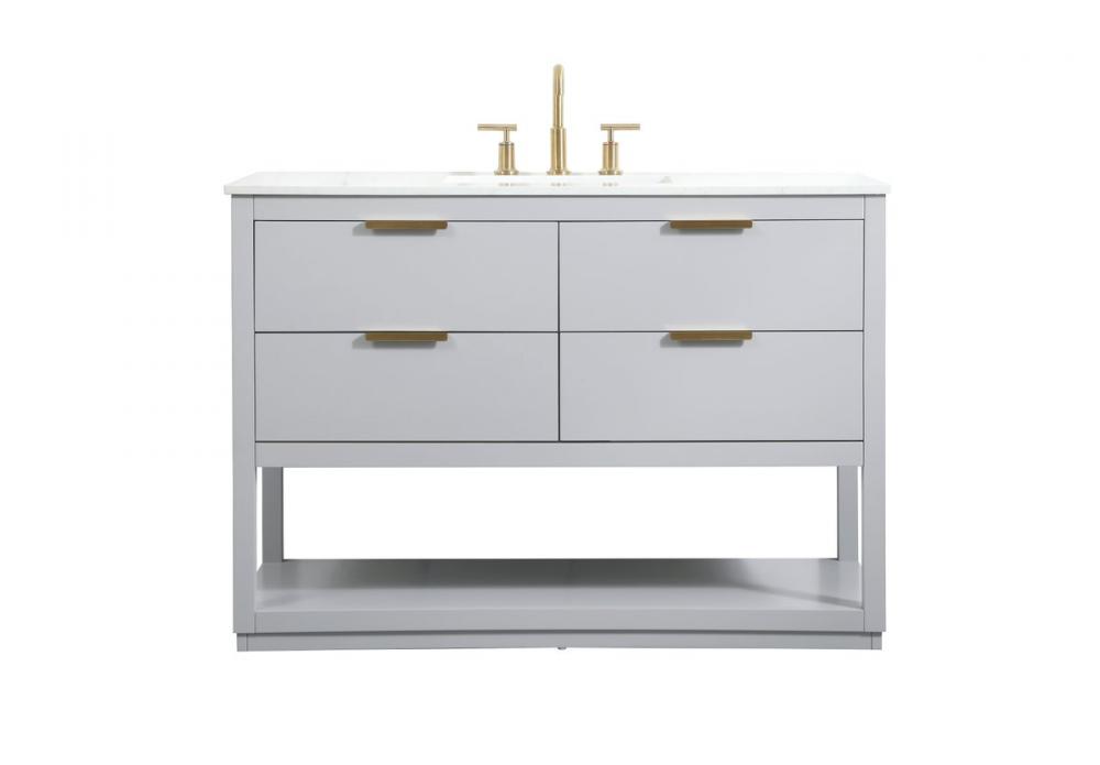 48 Inch Single Bathroom Vanity in Grey