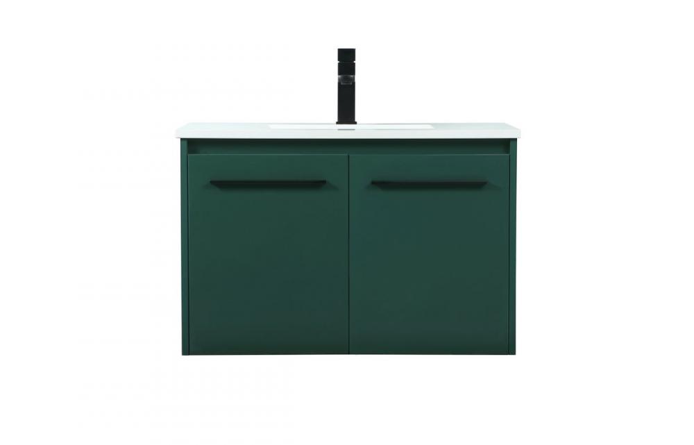 30 Inch Single Bathroom Vanity in Green