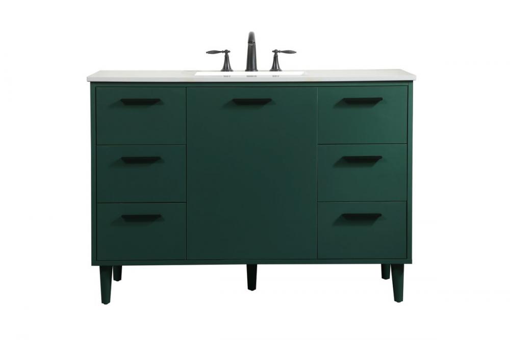 48 Inch Bathroom Vanity in Green