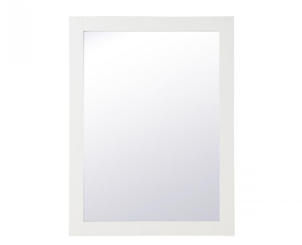 Aqua Rectangle Vanity Mirror 27 Inch in White