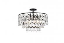 Elegant 1103F20BK - Mila 20 Inch Flush Mount in Black