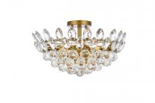 Elegant 1105F18BR - Emilia 18 Inch Flush Mount in Brass