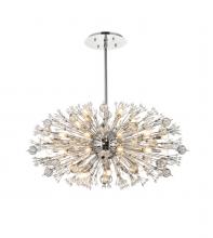 Elegant 2550D42C - Vera 42 inch crystal starburst oval pendant in chrome