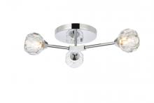 Elegant 3508F18C - Zayne 3 Light Flush Mount in Chrome