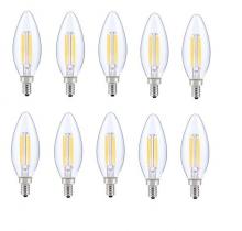 Elegant E12LED105-10PK - LED E12 Candelabra, Blunt Tip, 2700k, 300 Degree, Cri80, Es, Ul, 6w, 40w Equivalent, 15000hrs, Lm480