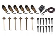 Elegant KIT40606 - Aera Cast Brass Landscape Lighting Full Starter Pack of 12 Kit 1