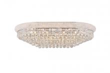 Elegant V1800F40SC/RC - Primo 24 Light Chrome Flush Mount Clear Royal Cut Crystal