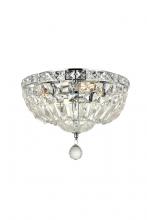 Elegant V2528F12C/RC - Tranquil 4 Light Chrome Flush Mount Clear Royal Cut Crystal