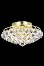 Elegant V9805F14G/RC - Corona 4 Light Chrome Flush Mount Clear Royal Cut Crystal