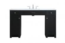 Elegant VF14954MBK - 54 Inch Ada Compliant Bathroom Vanity in Black