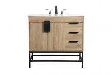 Elegant VF48836MW - 36 Inch Single Bathroom Vanity in Mango Wood