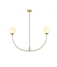 Elegant LD816D42BR - Nyomi 42 Inch Chandelier in Brass