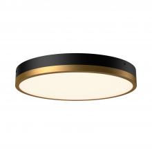 Alora Lighting FM554215AGMB-5CCT - Adelaide 15-in Aged Gold/Matte Black LED Flush Mount