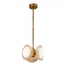 Alora Lighting PD320313VBAR - Alonso 13-in Vintage Brass/Alabaster LED Pendant