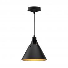 Alora Lighting PD584510MB - Archer 10-in Matte Black 1 Light Pendant