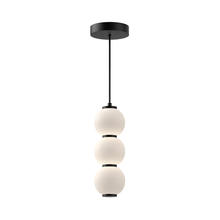 Alora Lighting PD530313MBOP - Bijou 7-in Matte Black/Opal Matte Glass LED Pendant