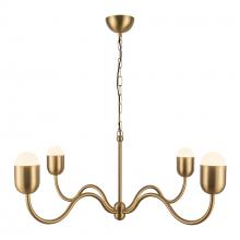 Alora Lighting CH558439BGOP - Effie 39-in Brushed Gold/Opal Glass Socket Chandelier