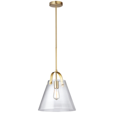 Dainolite 871P-AGB - 1LT Incandescent Pendant, Aged Brass w/Clear Glass