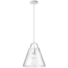 Dainolite 871P-WH - 1LT Incandescent Pendant, MW w/ Clear Glass