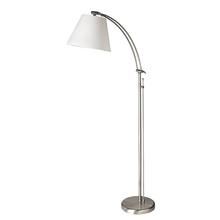 Dainolite DM2578-F-SC - 1LT Incan Adjustable Floor Lamp, SC w/ WH Shade