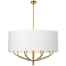 Dainolite ELN-388C-AGB-790 - 8 Light Incandescent Chandelier, Aged Brass with White Shade